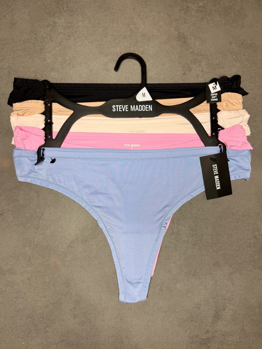 Steve Madden Women's Super Soft Thong‎ Set of 5